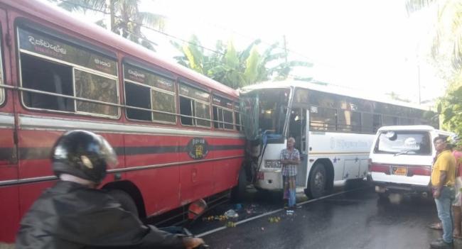 Head-On Bus Crash in Beliatta; 30 Hospitalized
